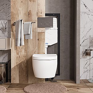 Инсталляция для унитаза WasserKraft Vils 56TLT.010.ME.CH01 с кнопкой хром купить в интернет-магазине сантехники Sanbest