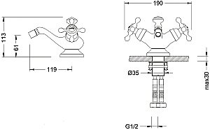 Смеситель для биде Schein Saine 8053023 купить в интернет-магазине сантехники Sanbest