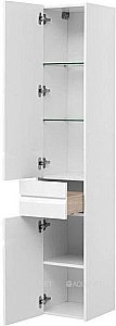 Шкаф-пенал Aquanet Палермо 237410 35 белый глянец для ванной в интернет-магазине сантехники Sanbest