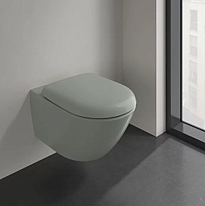 Унитаз подвесной Villeroy&Boch Antao 4674T0R8 утренняя зелень, безободковый, слив торнадо купить в интернет-магазине Sanbest