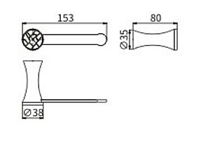 Держатель для туалетной бумаги CeramaLux Virginia 94307A хром купить в интернет-магазине сантехники Sanbest