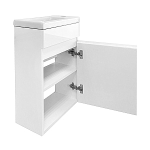 Тумба с раковиной Azario Эстима 40 CS00094578 белая правая для ванной в интернет-магазине Sanbest