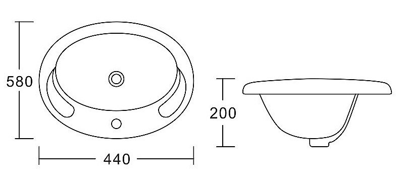 Раковина CeramaLux N 58 3172 белая купить в интернет-магазине Sanbest