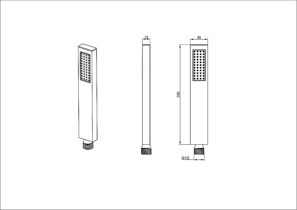 Лейка для душа WONZON & WOGHAND, Хром (WW-88SC06-CR) купить в интернет-магазине сантехники Sanbest