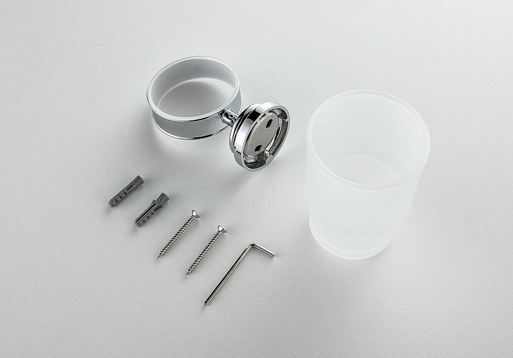 Стакан Aquatek Классик AQ4504CR стекло матовое/хром купить в интернет-магазине сантехники Sanbest