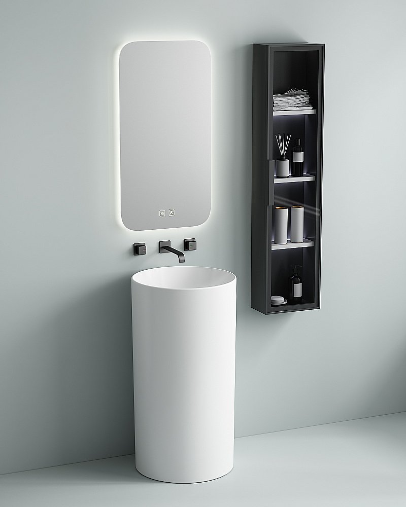 Раковина напольная SantiLine 45 SL-4014 белая купить в интернет-магазине Sanbest