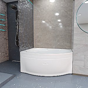 Ванна с гидромассажем Радомир Монти 150х105 РЕЛАКС ХРОМ белая купить в интернет-магазине Sanbest