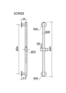 Душшевая штанга Sancos SC9035BN никель брашированный купить в интернет-магазине сантехники Sanbest