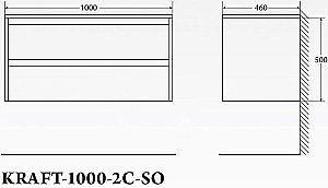 Тумба с раковиной BelBagno KRAFT 100 2C-SO/BB1000ETL Rovere Tabacco для ванной в интернет-магазине Sanbest