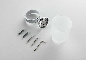 Стакан Aquatek Классик AQ4504CR стекло матовое/хром купить в интернет-магазине сантехники Sanbest