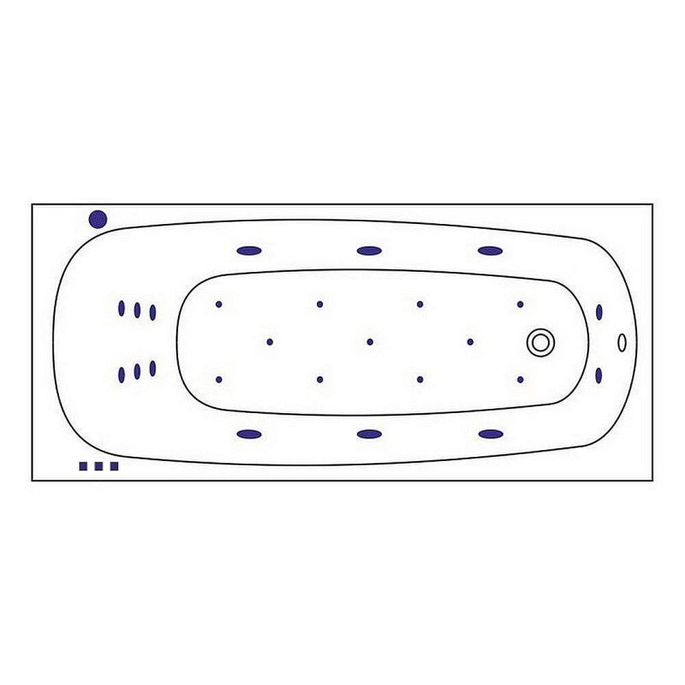 Гидромассажная ванна WhiteCross Layla Slim 180x80 ULTRA хром купить в интернет-магазине Sanbest