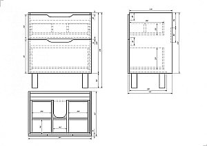 Тумба с раковиной Dreja Q Plus 70 для ванной в интернет-магазине Sanbest