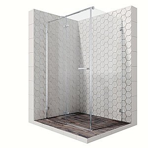 Душевой уголок Ambassador Abner 10011103 80x120 стекло прозрачное/профиль хром купить в интернет-магазине Sanbest
