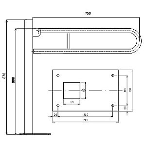 Поручень Bemeta Help 301507303 белый купить в интернет-магазине сантехники Sanbest