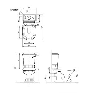 Унитаз Migliore Gianeta 20927 выпуск в стену белый/ручка золото купить в интернет-магазине Sanbest