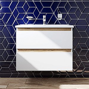 Тумба с раковиной AM.PM X-JOY 80 подвесная,белый глянец для ванной в интернет-магазине Sanbest