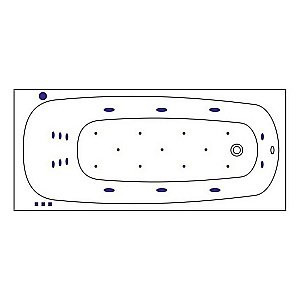 Гидромассажная ванна WhiteCross Layla Slim 180x80 ULTRA хром купить в интернет-магазине Sanbest