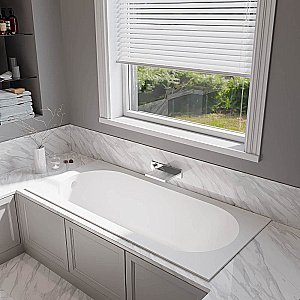 Ванна из искусственного камня Veconi Stampo Slim STMSLIM18080B 180х80 черная купить в интернет-магазине Sanbest