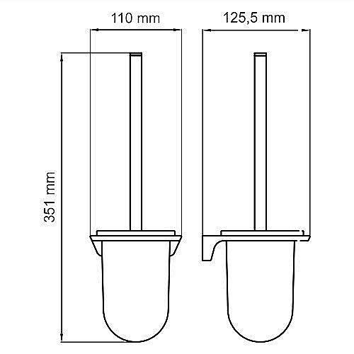 Ёршик для туалета WasserKRAFT Glan K-5127 купить в интернет-магазине сантехники Sanbest