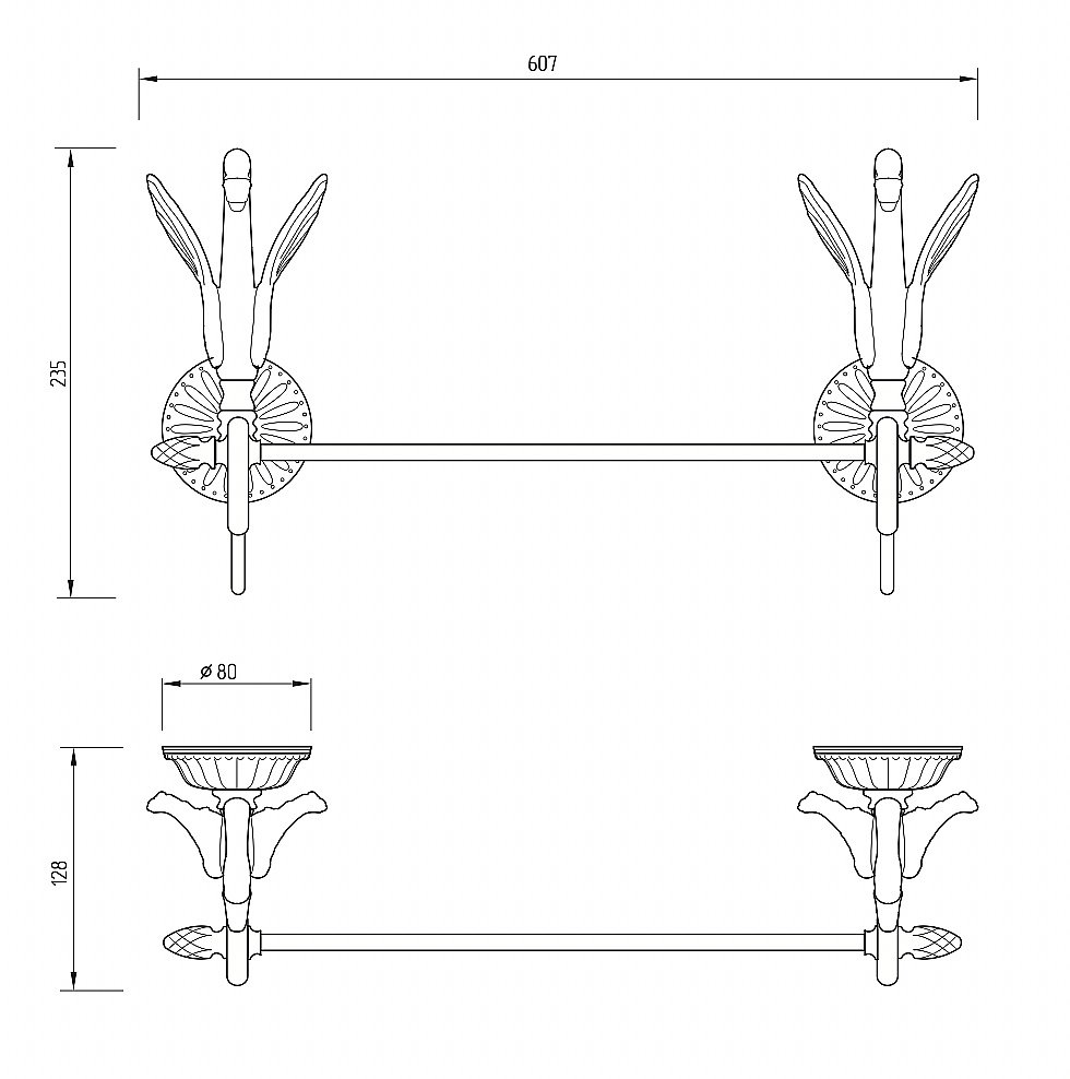 Полотенцедержатель Migliore Luxor 26132 золото купить в интернет-магазине сантехники Sanbest