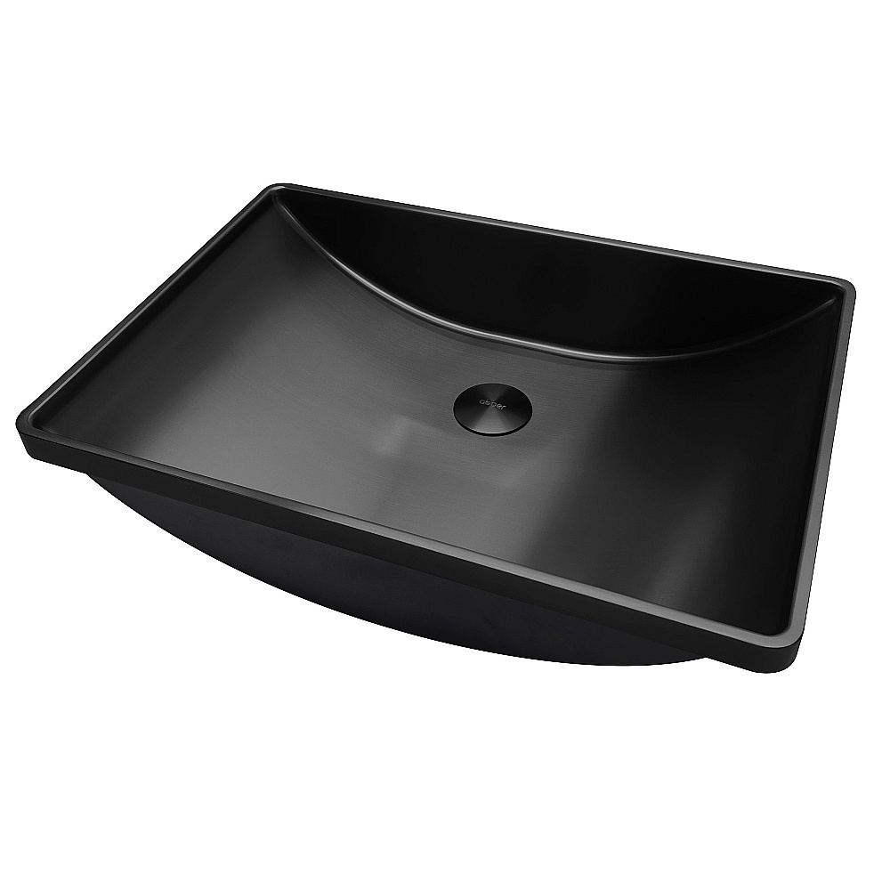 Раковина врезная сверху ABBER Wasser Kreis 51 AF2404MB черная матовая купить в интернет-магазине Sanbest
