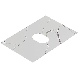 Столешница из керамогранита Aqwella Geometria 662х476мм, мрамор белый для ванной в интернет-магазине сантехники Sanbest