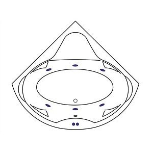 Ванна акриловая EXCELLENT Konsul 150x150 SOFT золото купить в интернет-магазине Sanbest