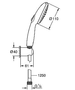 Душевой гарнитур GROHE Tempesta 27799003 хром купить в интернет-магазине сантехники Sanbest