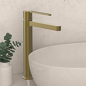 Смеситель для раковины Vincea Rondo VBF-1R2BG брашированное золото купить в интернет-магазине сантехники Sanbest