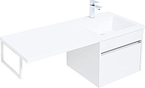 Тумба с раковиной Aquanet Токио 236915 110 белый для ванной в интернет-магазине Sanbest