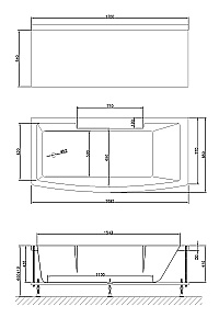 Акриловая ванна Royal Bath FATO RB326100 170х85 белый купить в интернет-магазине Sanbest