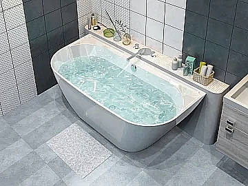 Ванна композитно-каменная BAS Палермо 168х80 ВА00058 белая купить в интернет-магазине Sanbest