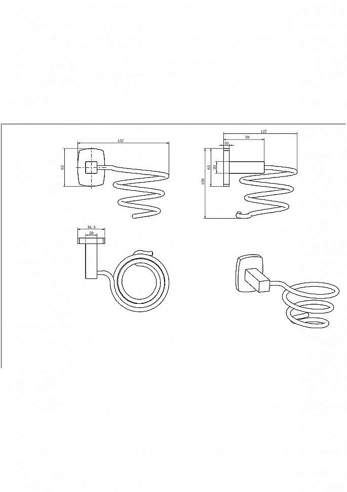 Держатель для фена CeramaLux Cube 12616 хром купить в интернет-магазине сантехники Sanbest