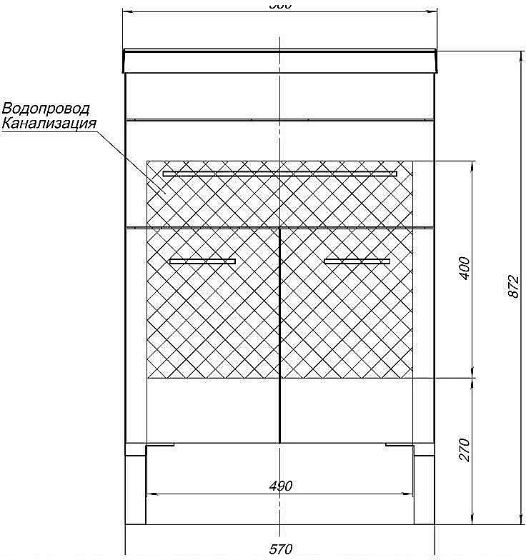 Тумба с раковиной Aquanet Верона 304535 60 крем для ванной в интернет-магазине Sanbest