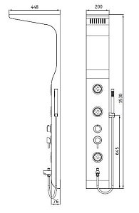 Душевая панель RGW Shower Panels	SP-01 20x153 купить в интернет-магазине сантехники Sanbest