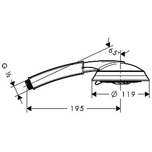 Душевая лейка Hansgrohe Raindance Classic 28548000 купить в интернет-магазине сантехники Sanbest