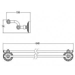 Полотенцедержатель двойной Zorg Antic AZR 13 BR купить в интернет-магазине сантехники Sanbest