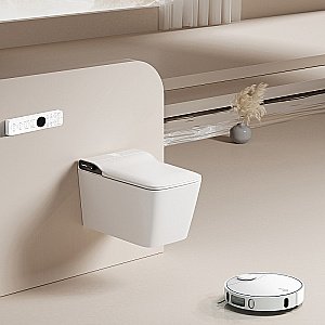 Унитаз с функцией биде Abber Rechteck AC1215S белый, с крышкой микролифт купить в интернет-магазине Sanbest