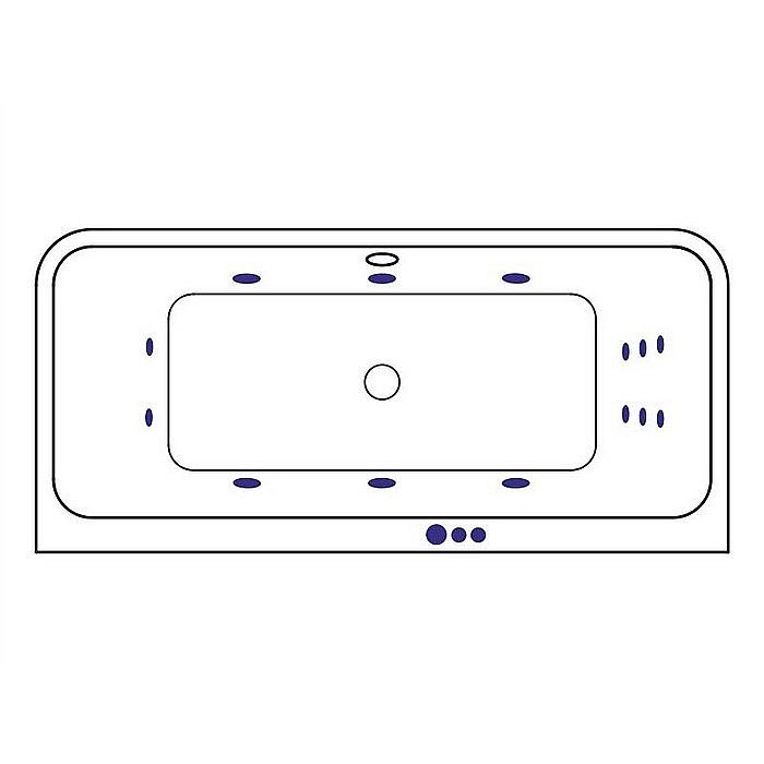 Ванна акриловая EXCELLENT Arana SMART WAEX.ARA18.SMART.CR 180x85 белая с гидромассажем купить в интернет-магазине Sanbest