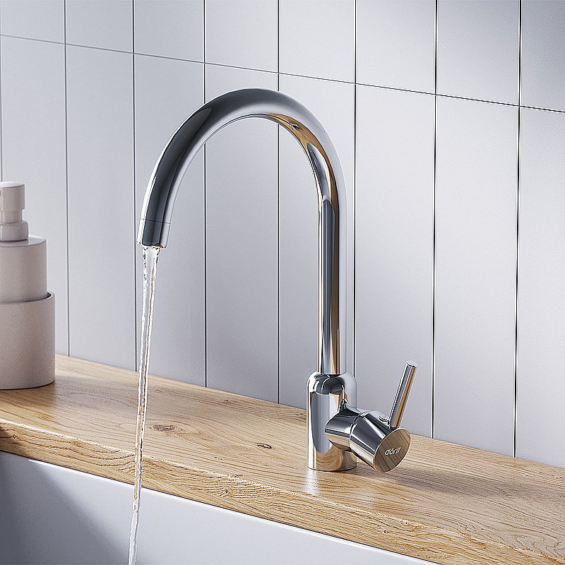 Смеситель для кухни Dorff Logic D3007000 хром купить в интернет-магазине сантехники Sanbest