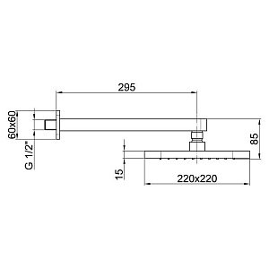 Верхний душ Webert Comfort AC0843015METAL купить в интернет-магазине сантехники Sanbest