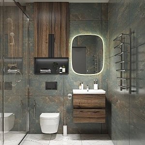 Зеркало с подсветкой Art&Max FORLI AM-For-650-800-DS-F в ванную от интернет-магазине сантехники Sanbest