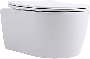 Унитаз подвесной Aquanet Smart Rimless LX-1106 с крышкой микролифт, безободковый купить в интернет-магазине Sanbest