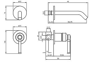 Смеситель для раковины Migliore Ermitage Mini 30849 черный купить в интернет-магазине сантехники Sanbest