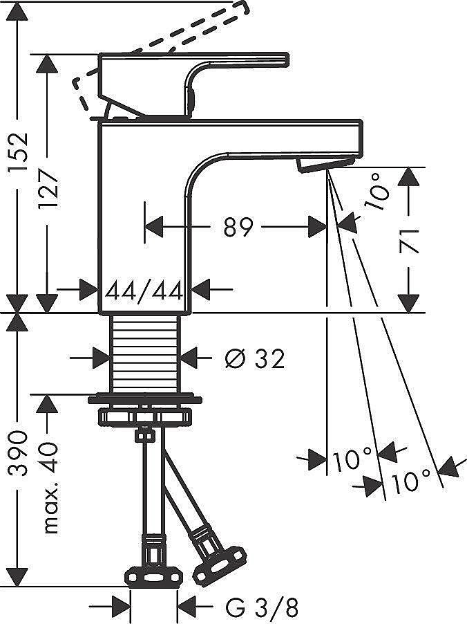 Смеситель для раковины Hansgrohe Vernis Shape 70 71567670 купить в интернет-магазине сантехники Sanbest