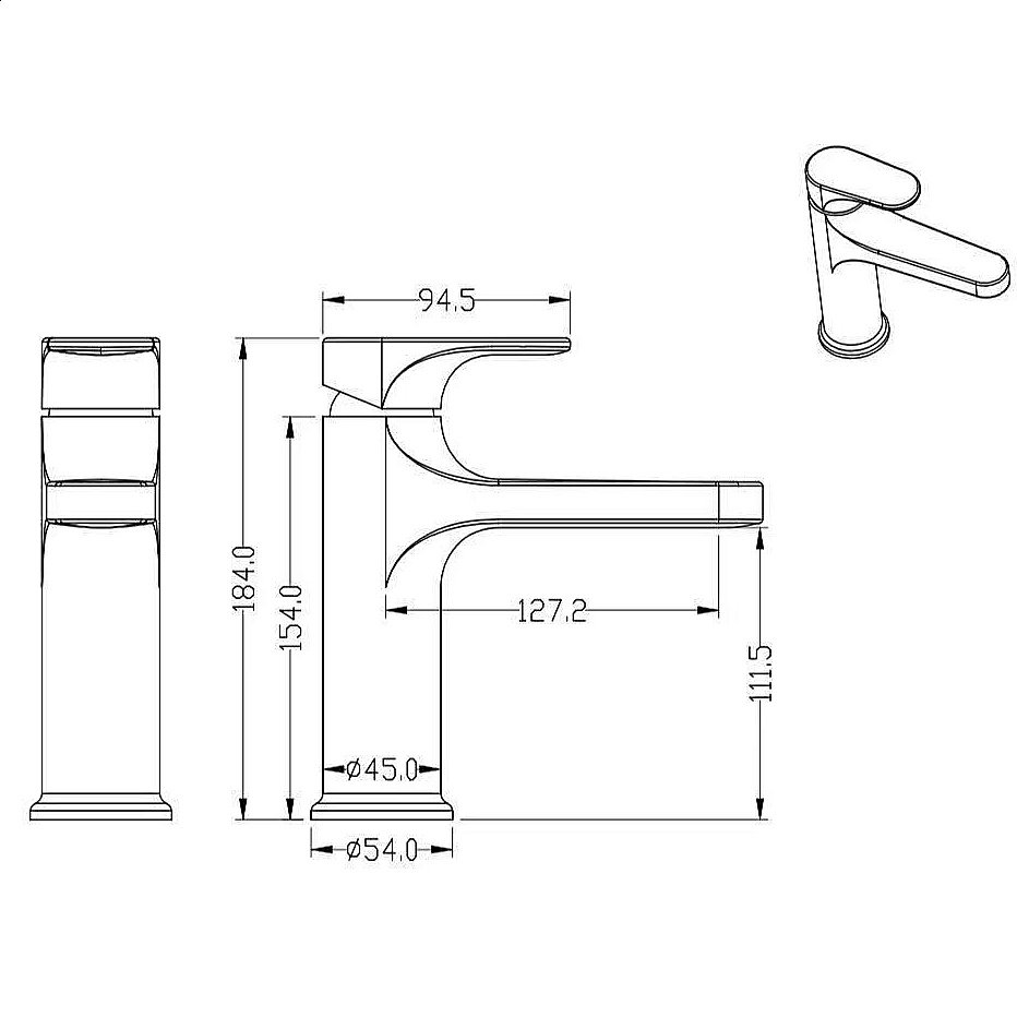 Смеситель для раковины Boheme Spectre 451-GM сталь купить в интернет-магазине сантехники Sanbest