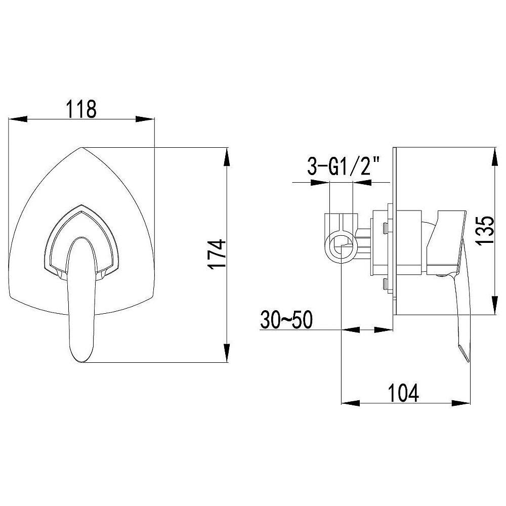 Смеситель для душа Lemark Mars LM3523C купить в интернет-магазине сантехники Sanbest
