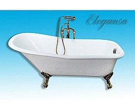 Ванна чугунная Elegansa Schale 170х75 Н0000012G белая/ножки золото купить в интернет-магазине Sanbest