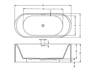 Ванна мраморная Riho Essence Valor 170x72 купить в интернет-магазине Sanbest