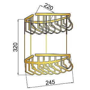 Полка Boheme Imperiale 10427 золото купить в интернет-магазине сантехники Sanbest